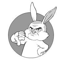Hare thumb down: