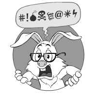 Swearing hare: