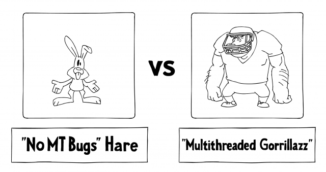 'No Multi-Threaded Bugs' Hare & 'Multithreaded Gorrillazz'